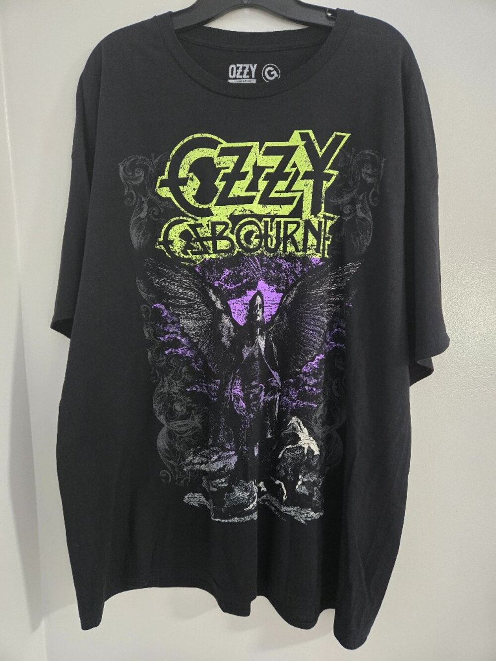 Ozzy Osbourne Black Graphic T-Shirt Ozzy Has Wings Size 2XL (44–46) NWT